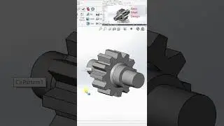 ⚡How to make Spur gear shaft in solidworks. 