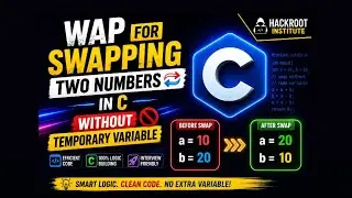 Swap Two Numbers in C Without Using Temporary Variable | C Programming in Hindi