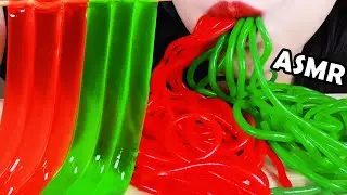 ASMR JELLY NOODLES + GUMMY NOODLES EATING SOUNDS ゼリ, グミを食べる音 젤리국수 구미국수 리얼사운드 먹방 노토킹 咀嚼音 CANDY