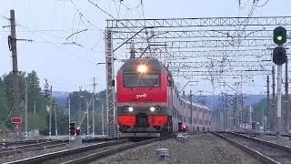 ЭП2к-310 с двухэтажным поездом №049 Москва - Самара