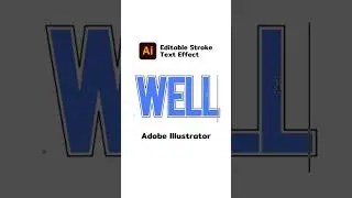 Editable Stroke Text Effect Adobe Illustrator
