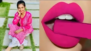 Anushka sen matching drees lipstick💄