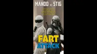 AI Desk Wars - Mando vs Stig - Fart Attack #mandalorian #aishorts #runwaygen3 #comedy #starwars