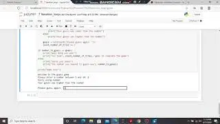 Guessing Number Game in Python Programming