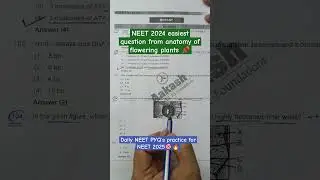 NEET 2024 question from anatomy of flowering plants 📌| #shorts #study #neet #neet2025 #motivation
