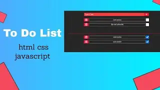 To Do List html css javascript