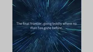 The final frontier going where no one has gone before. This is for those who have ears ￼to hear..