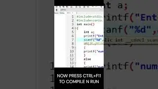 CHECK NO. IS POSITIVE OR NEGATIVE #cprogramming #coding #programmer #shortvideo