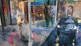 Woody Allen in Park Av. Manhattan- Marti Bofarull ArtWork