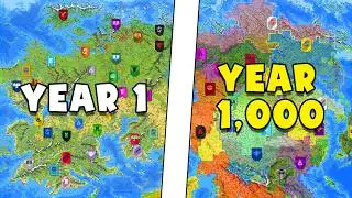 I Followed 100 Kingdoms For 1,000 Years! - Worldbox