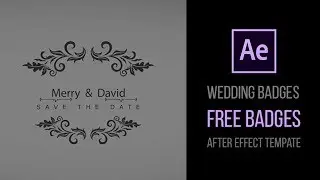 Free Badges - Wedding 02 (After Effect Template)