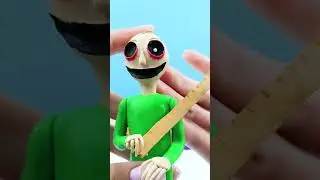 Slendy transforming into Baldi’s Basics EXE➤ timelapse. Made from Plastilina. Polymer Clay 