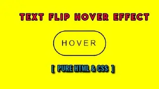 CSS Flip Text Hover Effects | CSS Tutorial | CSS and HTML | Hover Effects