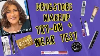DRUGSTORE MAKEUP TRY-ON & WEAR TEST~Maybelline, L'Oréal, LA Girl, Revlon,  CoverGirl,  Milani