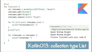 Kotlin013: collection type List