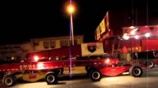Walking the entire length of the Levitated Mass truck at Artesia/Western 3/9/12