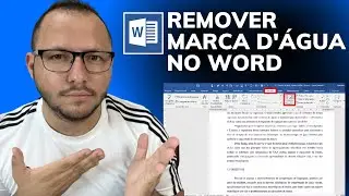 COMO REMOVER a MARCA D'ÁGUA no WORD - APAGAR a MARCA D'ÁGUA do SEU TEXTO ou TRABALHO