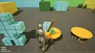Floating Stick vs Loot Boxes - First Melee Weapon - Unreal Engine 5