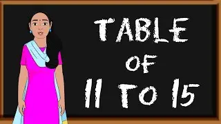 Table of 11 to 15 | Learn Multiplication | Table | Kids Education | E-Learning