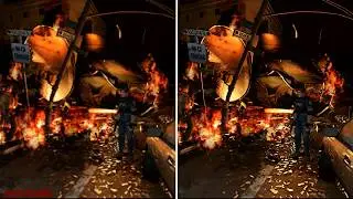 Resident Evil 2 Seamless HD Project - side by side comparison (Gamecube/Dolphin)