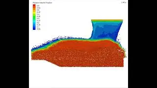 Simulation of particle flow through an L-valve