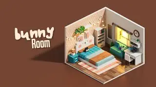 3d room with kawaii style - Voxel Art