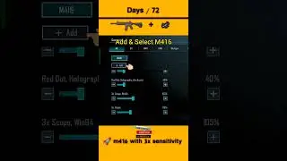 🔥 m416 with 3x gyroscope sensitivity | 3x no recoil spray ❌ #sensitivity #bgmi #pubg #shorts #yt