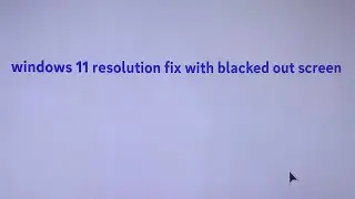 Windows 11 resolution fix with blacked out screen [blind fix]