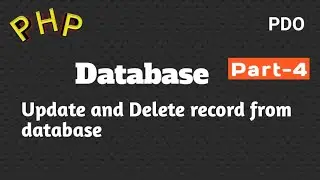 Update and delete record using PDO