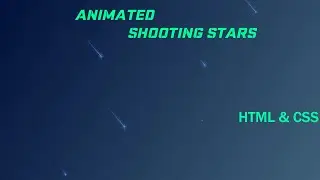Animated Shooting Stars Background using HTML & CSS