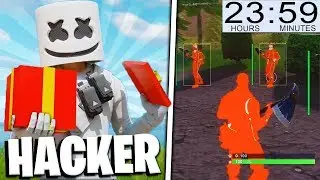 Un Hacker REAL me REGALA ESTO por 24 HORAS en Fortnite...(Mejoro Mucho)