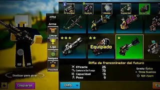 Jugando con el Rifle de francotirador del futuro / Pixel gun 3D