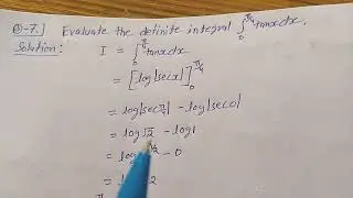 Evaluate the definite integral integration of tanx limit as 0 to π/4 .