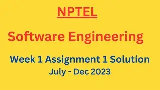 NPTEL Software Engineering Week 1 Assignment 1 Solution July-Dec 2023