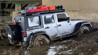 1/10 Scale Axial SCX10 II  Newbright Jeep JK Wrangler Rubicon Off-road Druving 4X4 RC Car