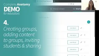 Creating Groups, Adding Content, Inviting Students & Sharing (Complete Anatomy - Demo for Educators)