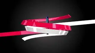 3D Line 3D Logo Project  Dark Red