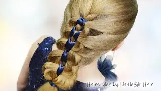 Must See! Beautiful Hairstyle with Ribbon for Girls | Hairstyles by LittleGirlHair