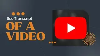 How To See the Transcript Of A Video