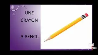 La salle de classe. Objects in the class in French Language. 