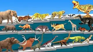 Epic Battle Woolly Mammoth vs Giga T Rex Dinosaur Versus Wild Animals Animal Revolt Battle Simulator