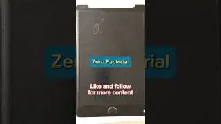 Zero Factorial 