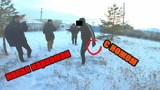 ПОБЕГ ОТ НАРКОМАНА  С ЭЛЕМЕНТАМИ ПАРКУРА // НАРКОМАН НАПАЛ НА НАС С НОЖОМ