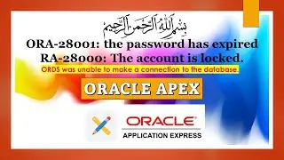 Troubleshooting ORDS 503 Service Unavailable Errors in Oracle APEX. ORA-28000, ORA-28001