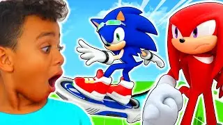 WE UNLOCKED Knuckles and Secret Rider Sonic in ROBLOX SONIC SPEED SIMULATOR