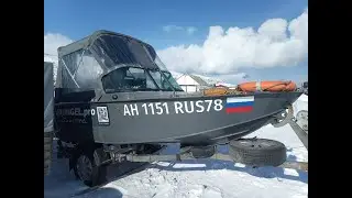 ВОТ что случилось с лодкой после того как она ломала лед 100мм