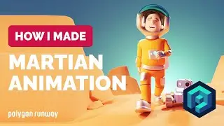 Martian Walk Animation in Blender 3.2 - 3D Process | Polygon Runway