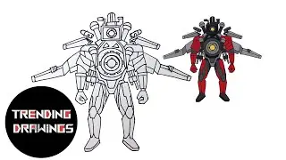 How To Draw Sonar Titan From Skibidi Toilet