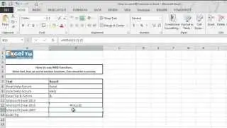 How to use MID function in Excel