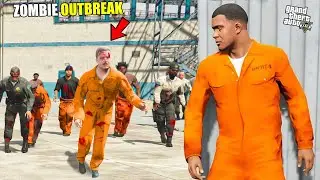 Franklin Escaping Jail In Zombie Outbreak in GTA 5 !